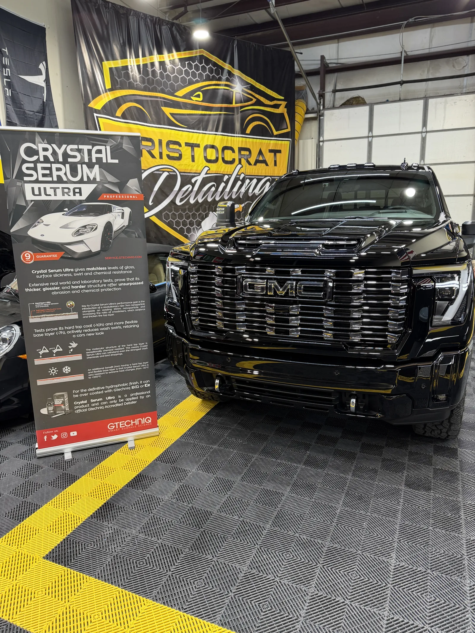 Black GMC truck ceramic coating Lenexa KS — Aristocrat Detailing